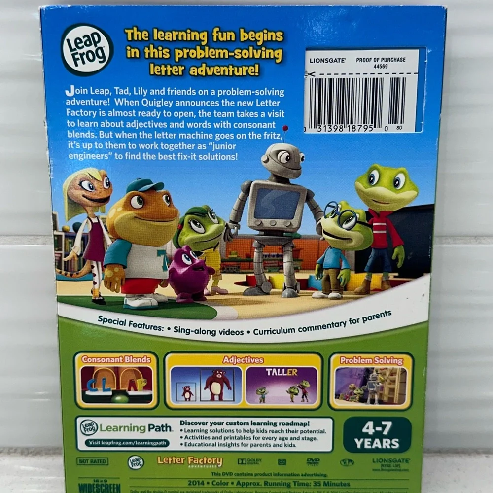Leap Frog Letter Factory Adventures: The Letter Machine Rescue Team (DVD, 2014)